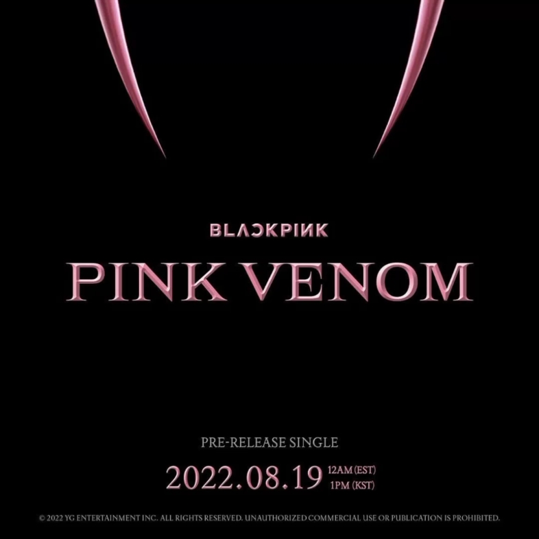 blackpink八月先行曲pinkvenom粉色毒物