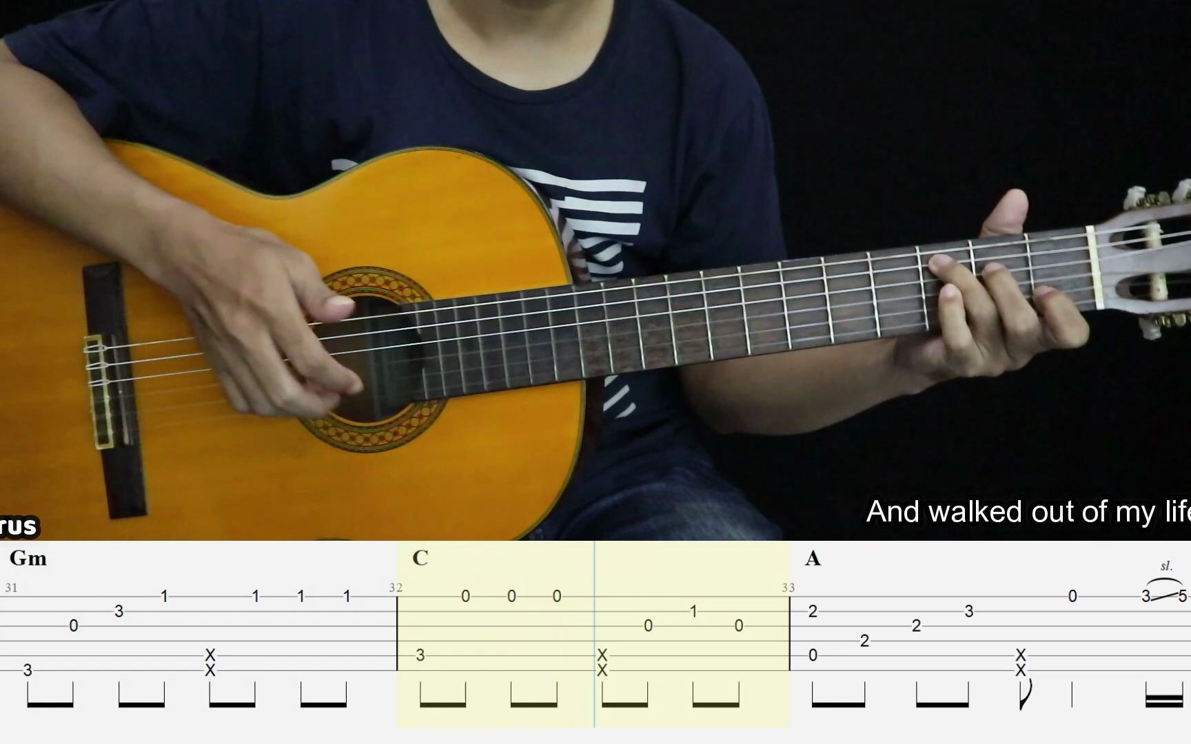 [图]Un-Break My Heart - Toni Braxton - Fingerstyle Guitar Tutorial + TAB & Lyrics