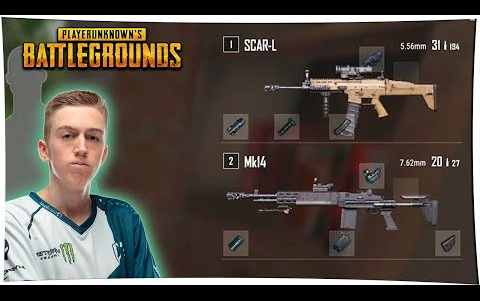 【绝地求生】职业哥ibiza拿mk14 scar-l在海岛图单排19杀吃鸡!