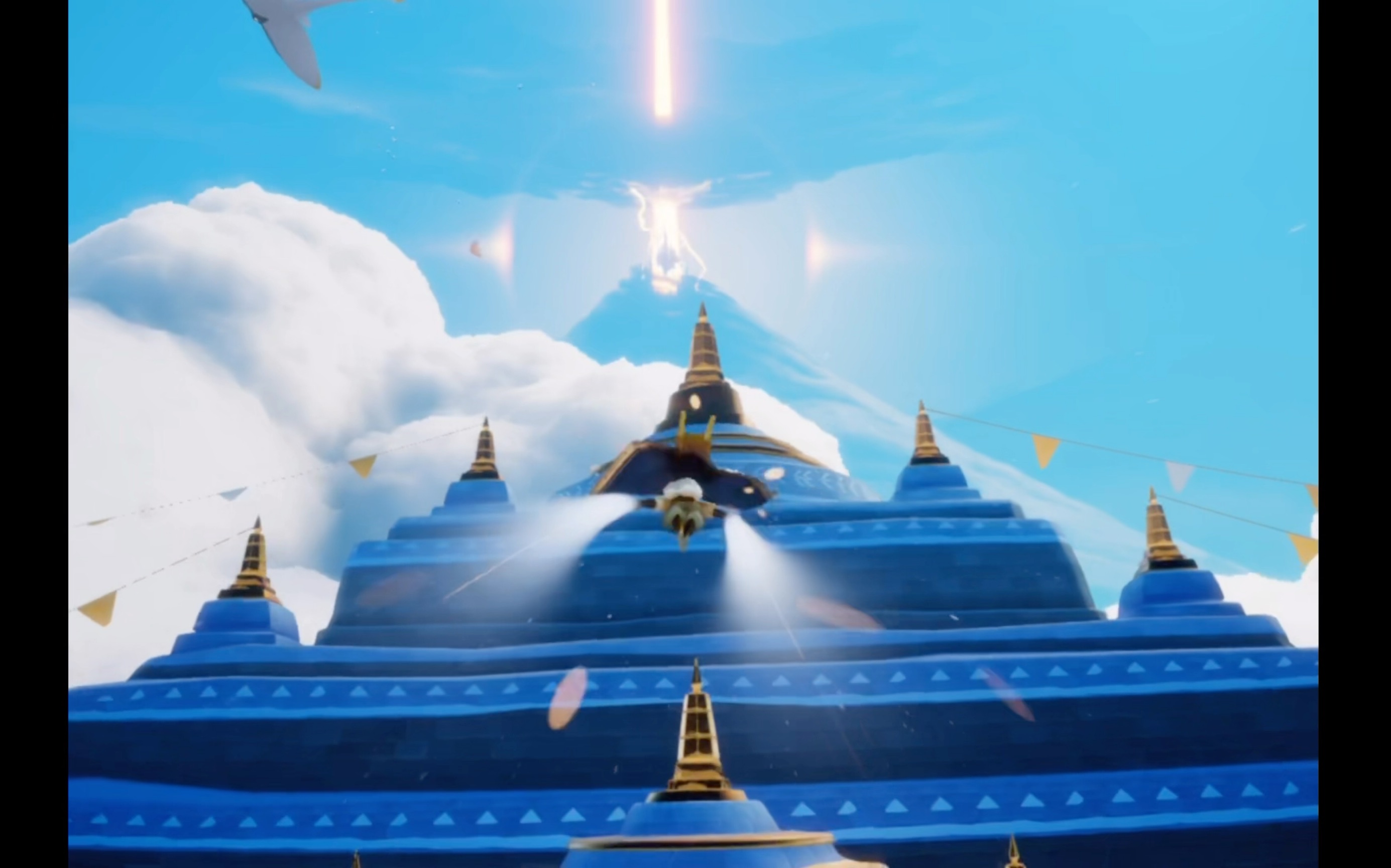 光遇云间大炮一级准备简单上云野神庙顶