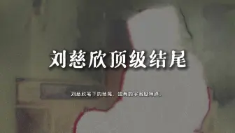 “刘慈欣顶级结尾。”