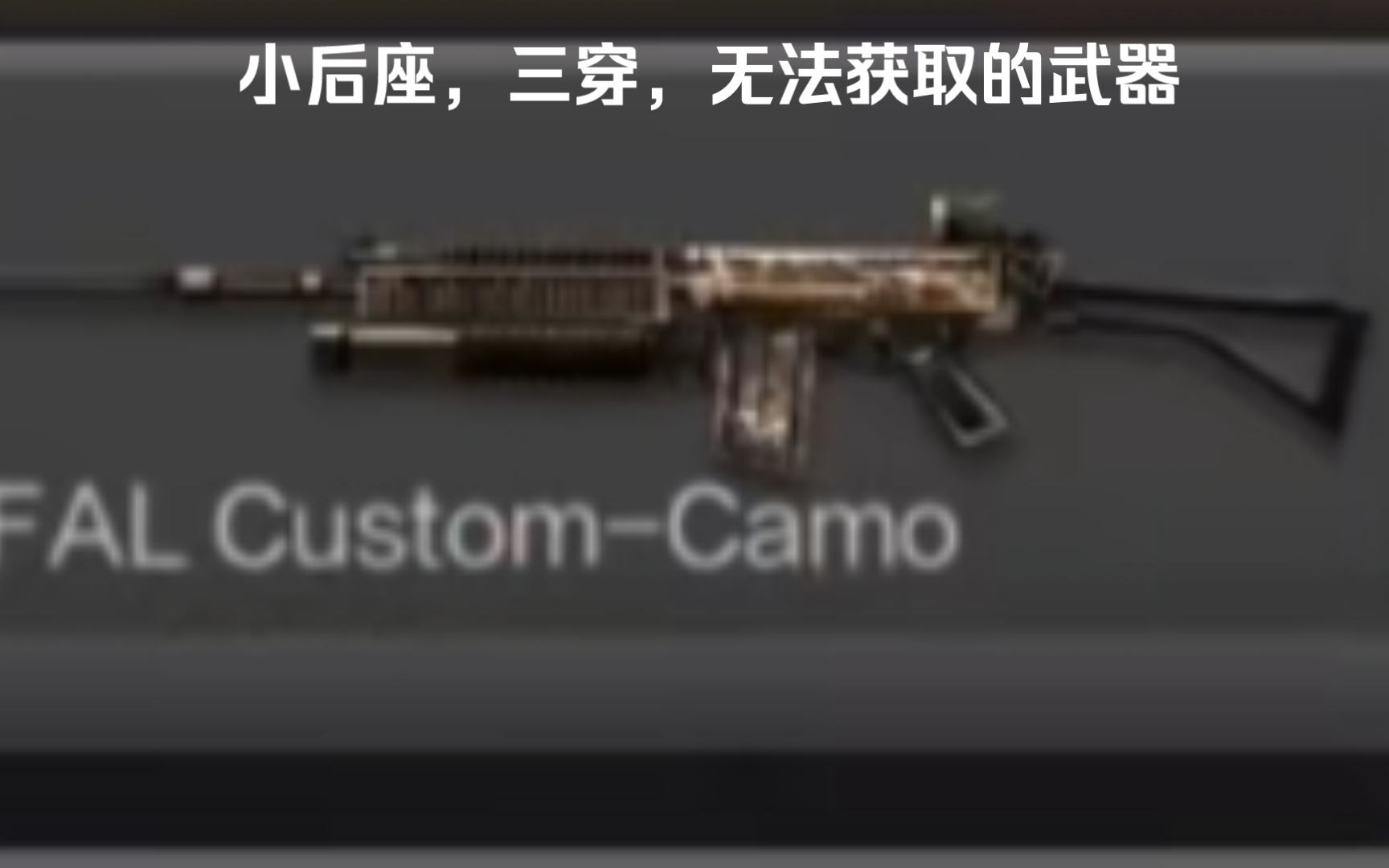 穿越火线 小后座,三穿,无法获得的武器(fal camo)