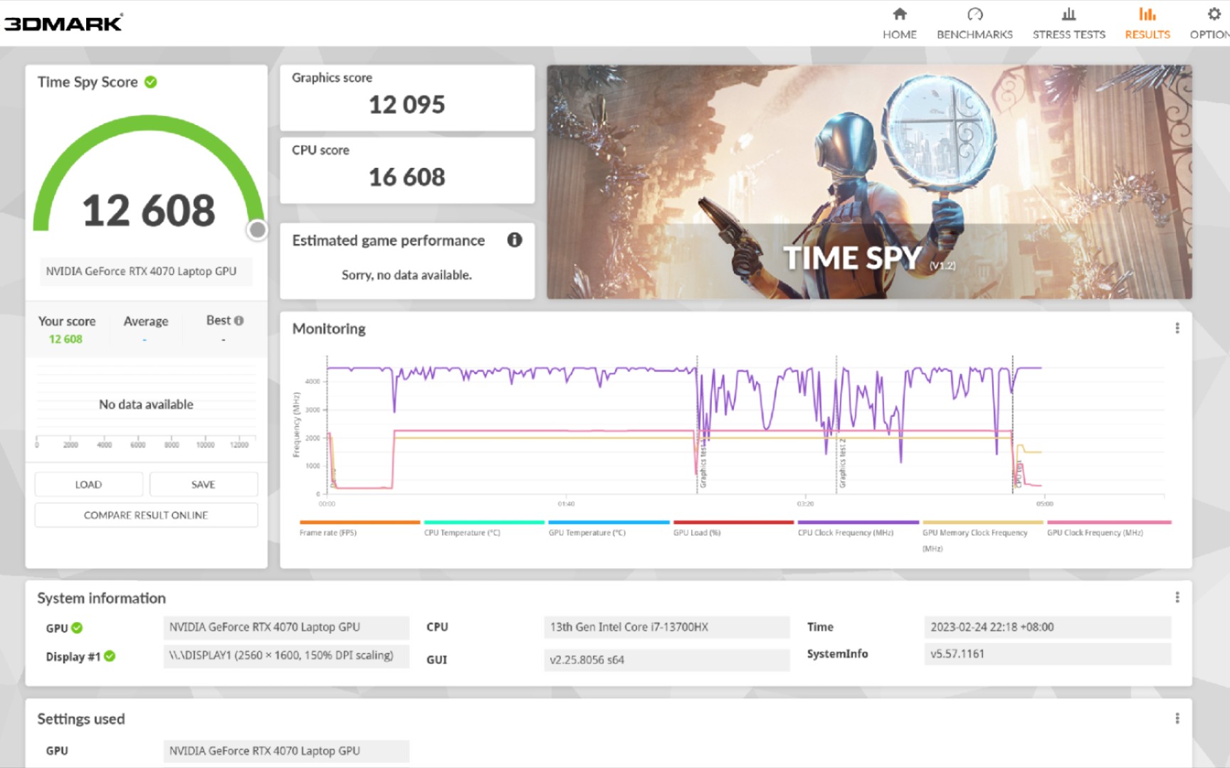 神舟战神笔记本tx9r7 3dmark timespy跑分测试