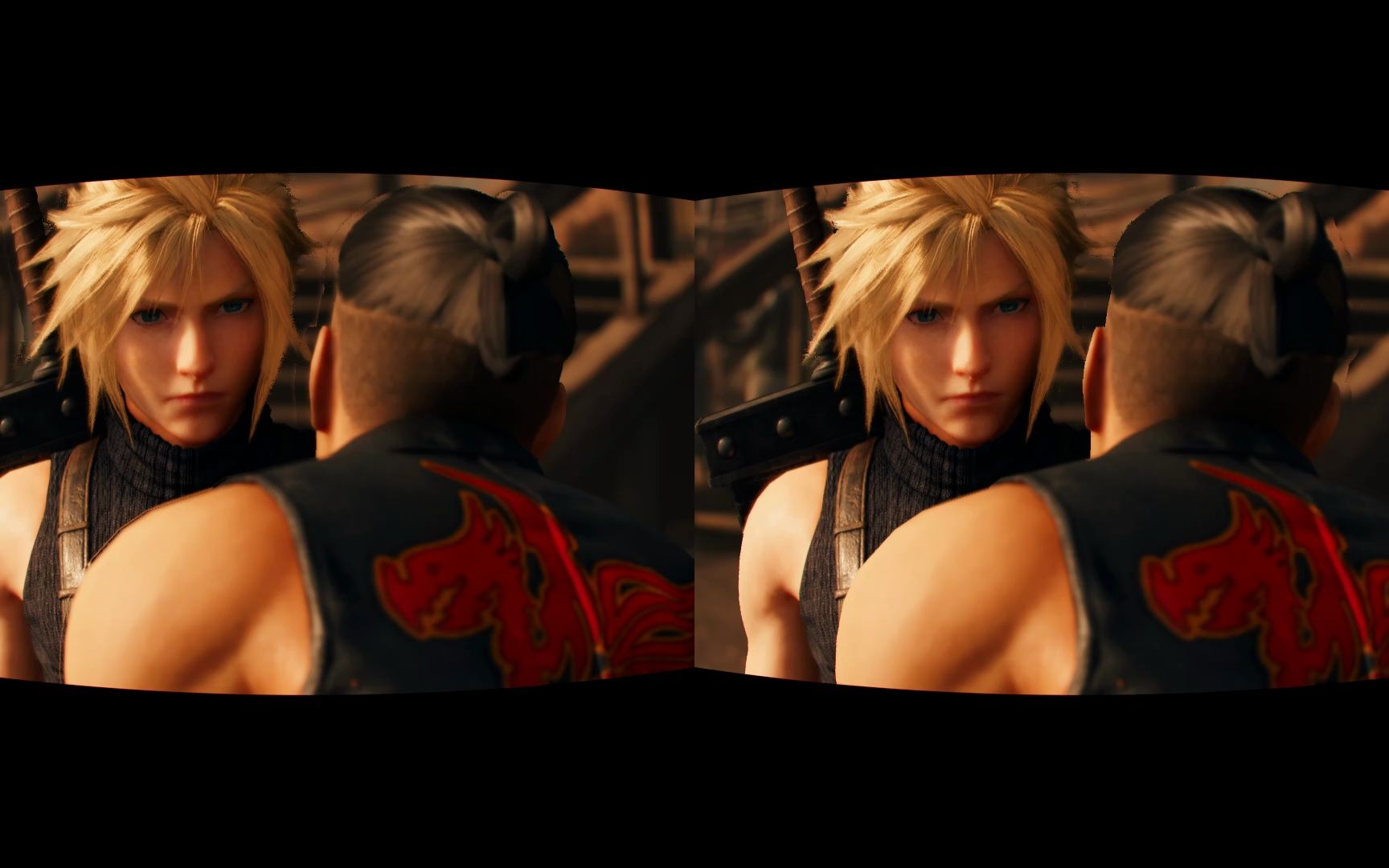 裸眼3d 左右分屏格式 玩最终幻想7 imax3d效果(010)