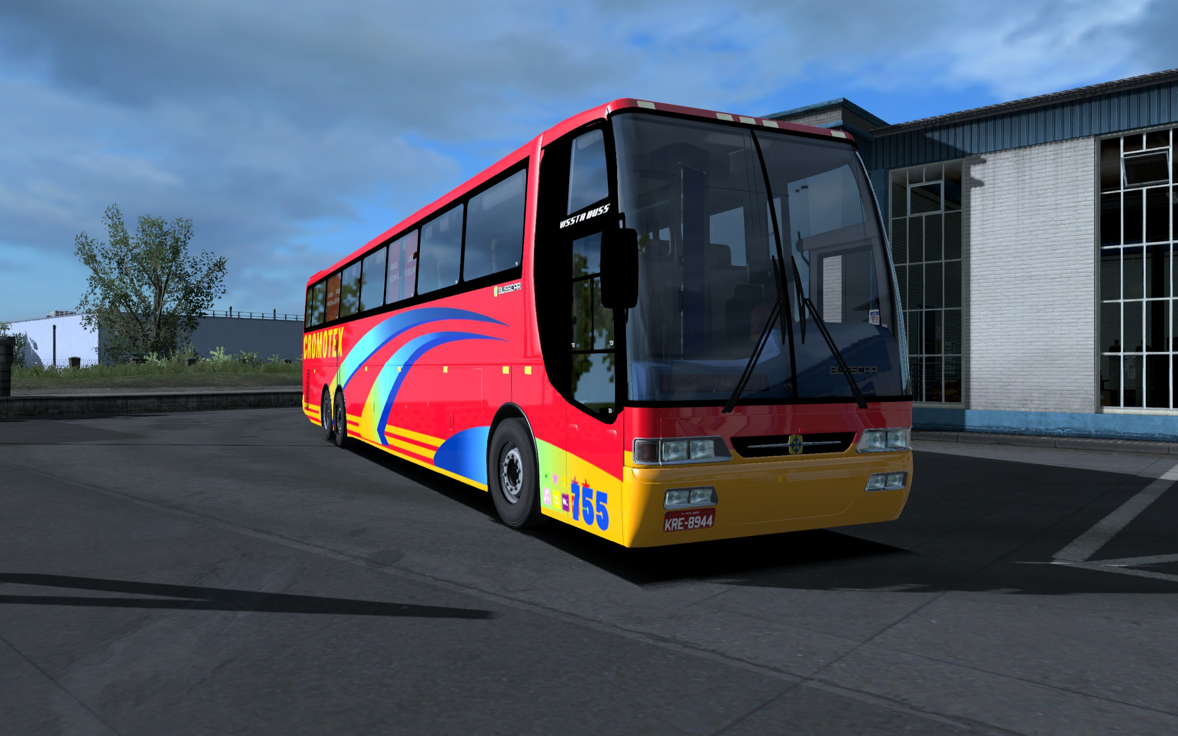 欧洲卡车模拟2在法国试驾奔驰大巴前往西沃visstabusmb6x2总线国防部