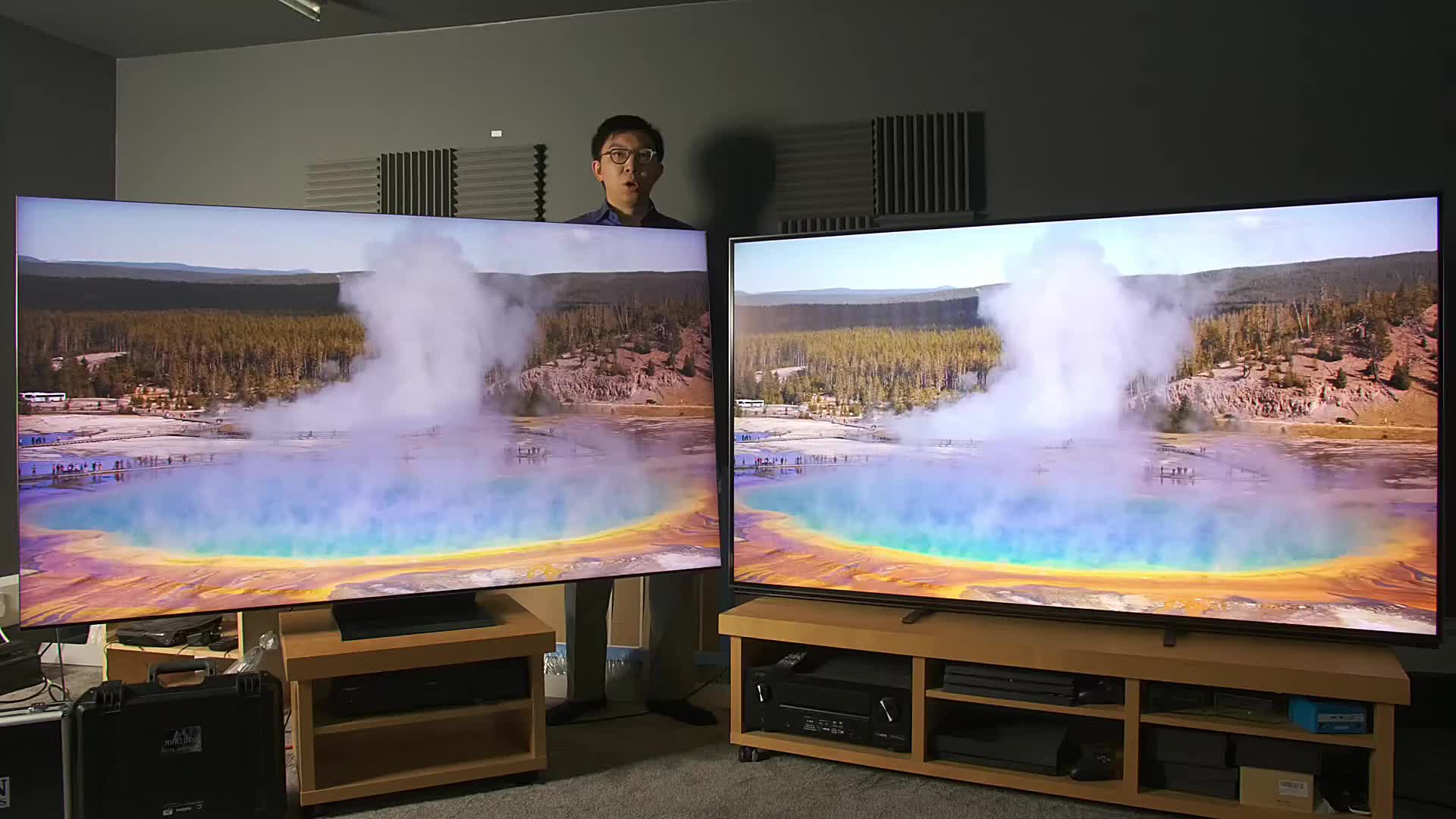 索尼z8hvs三星q950ts8k电视对比评测生肉