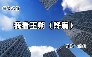 下载视频: 散文欣赏 《我看王朔》（终篇） 作者 王朔