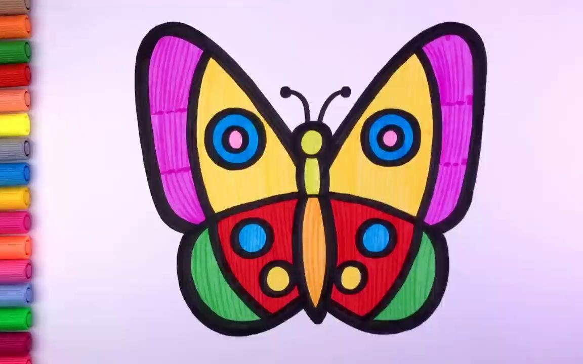 儿童简笔画教孩子画蝴蝶