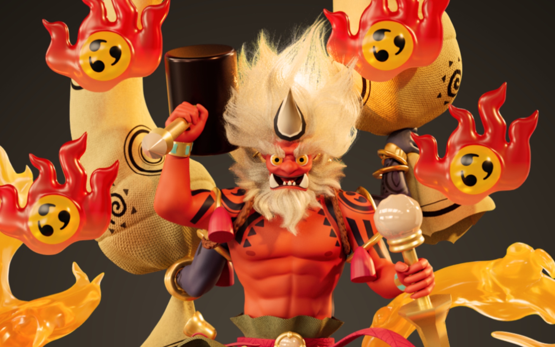 阴阳师两面佛手办建模