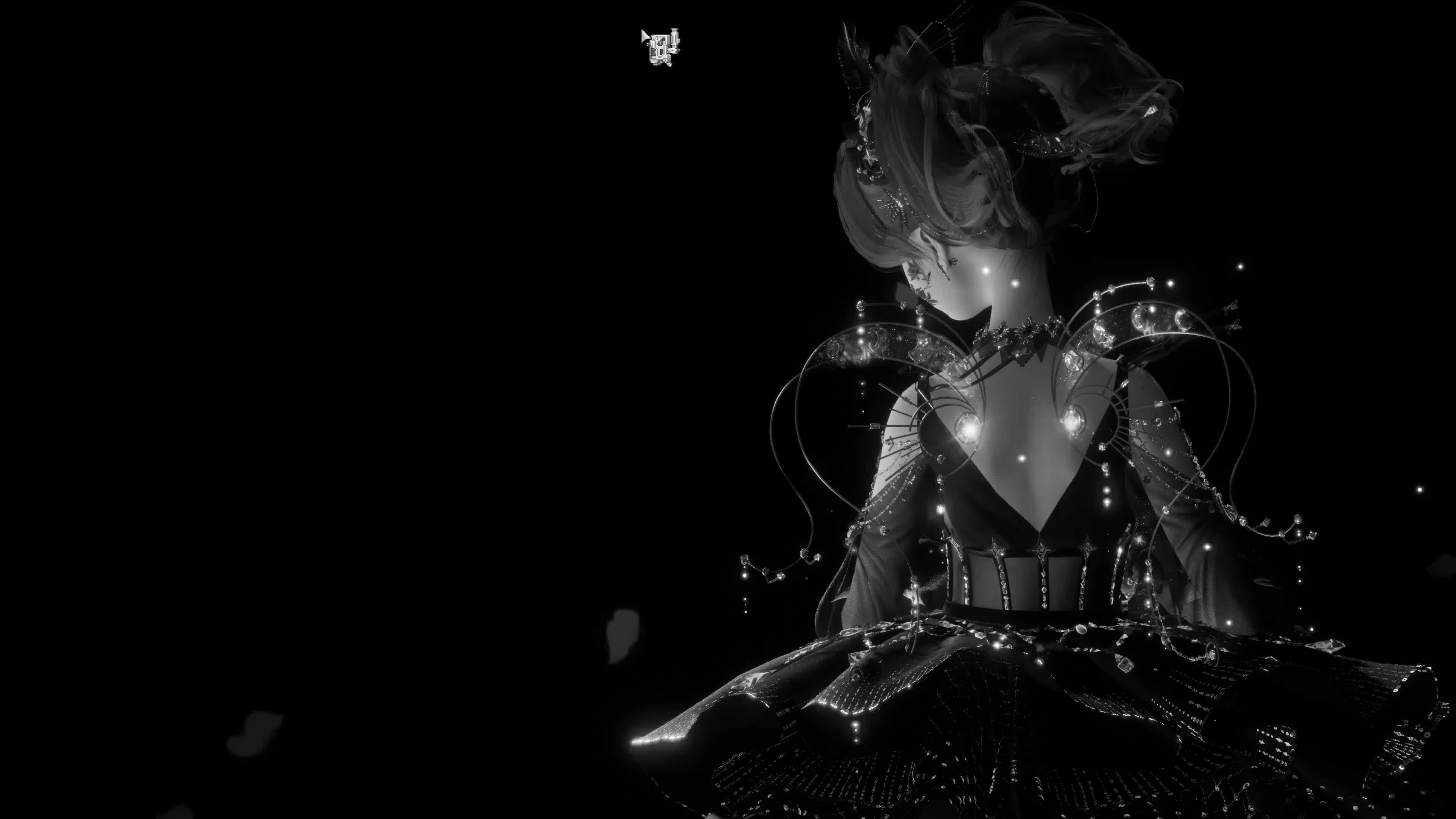 旋转一下,完美的黑背景加特效