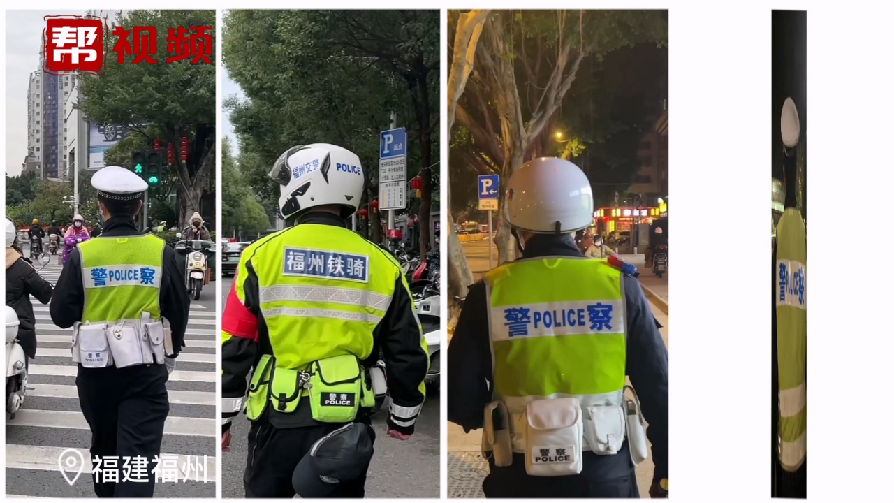 [图]穿梭城市之间 日夜出行守护 交警的“24小时”