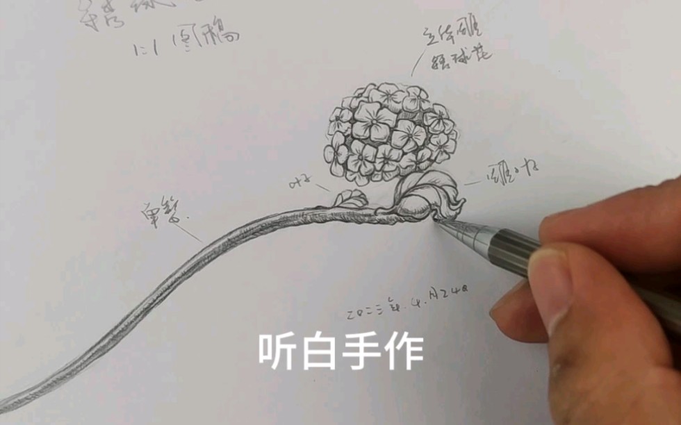 手工纯银绣球花发簪哔哩哔哩bilibili