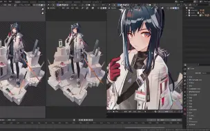 Download Video: 【blender/EEVEE】德克萨斯寒冬信使皮肤还原