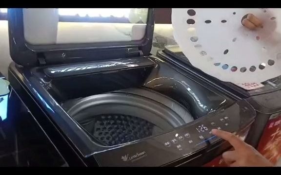32_小天鹅全自动波轮式洗衣机,这个压板是洗羽绒服用的,只有水魔方
