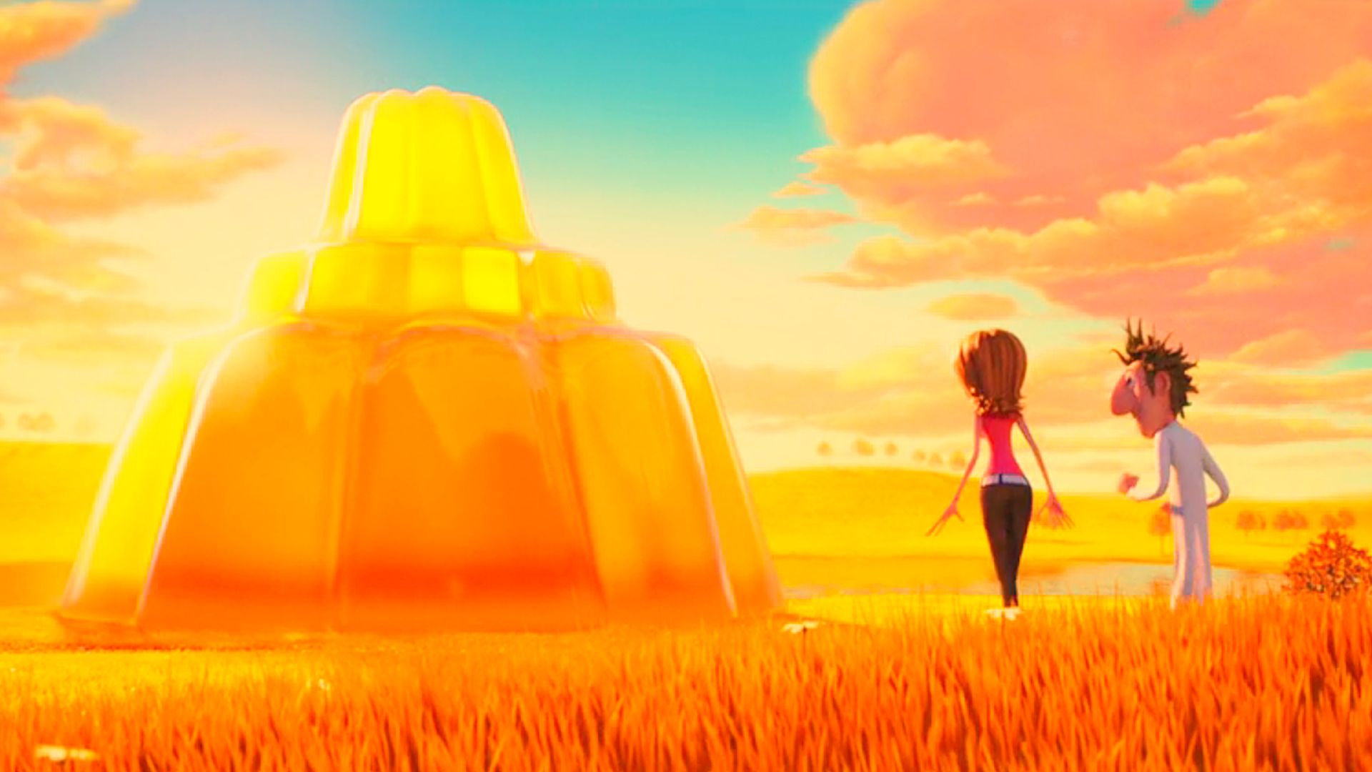 男孩发明了美食机,送给女朋友比房子还大的果冻《天降美食》