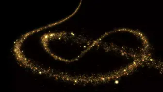 AE【模板】星空粒子金色粒子光带