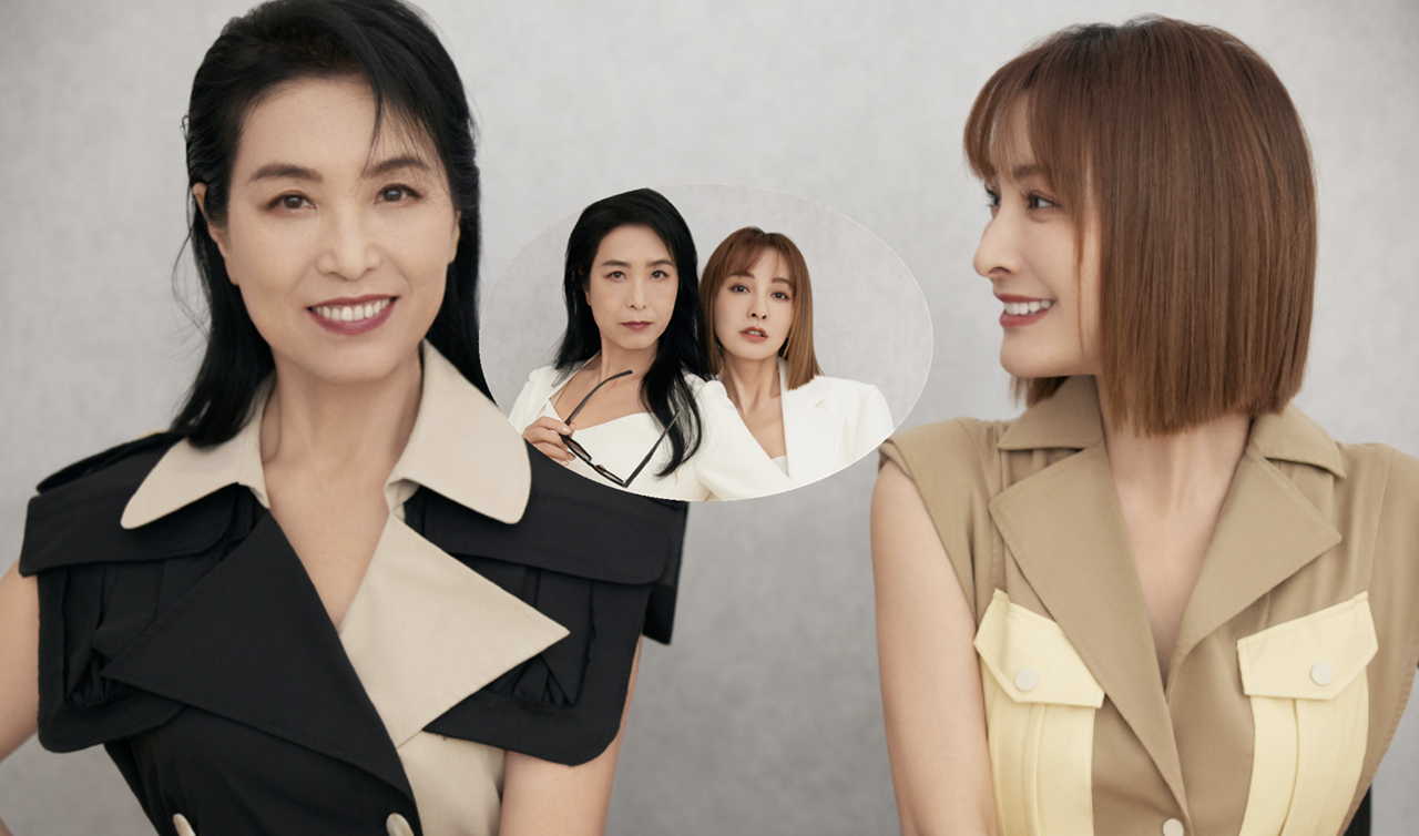 吴昕与妈妈合拍母女写真妈妈高女儿半个头气场强大