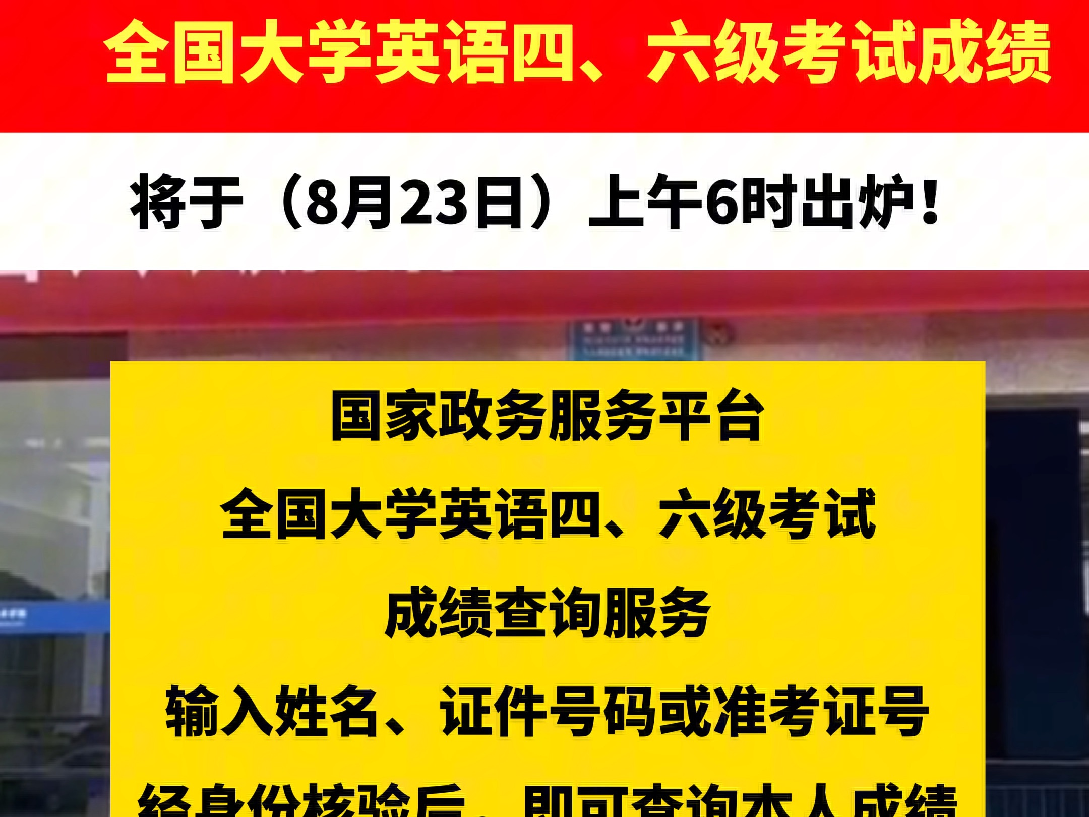 英语四级全国考试官网成绩查询(英语四级考试成绩查询官网登录入口)