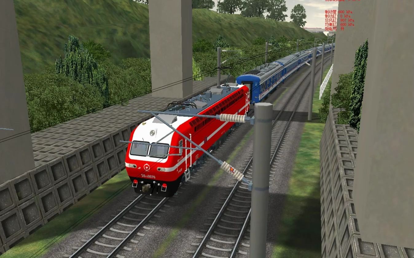 【open rails】ss7e特大脱钩事故