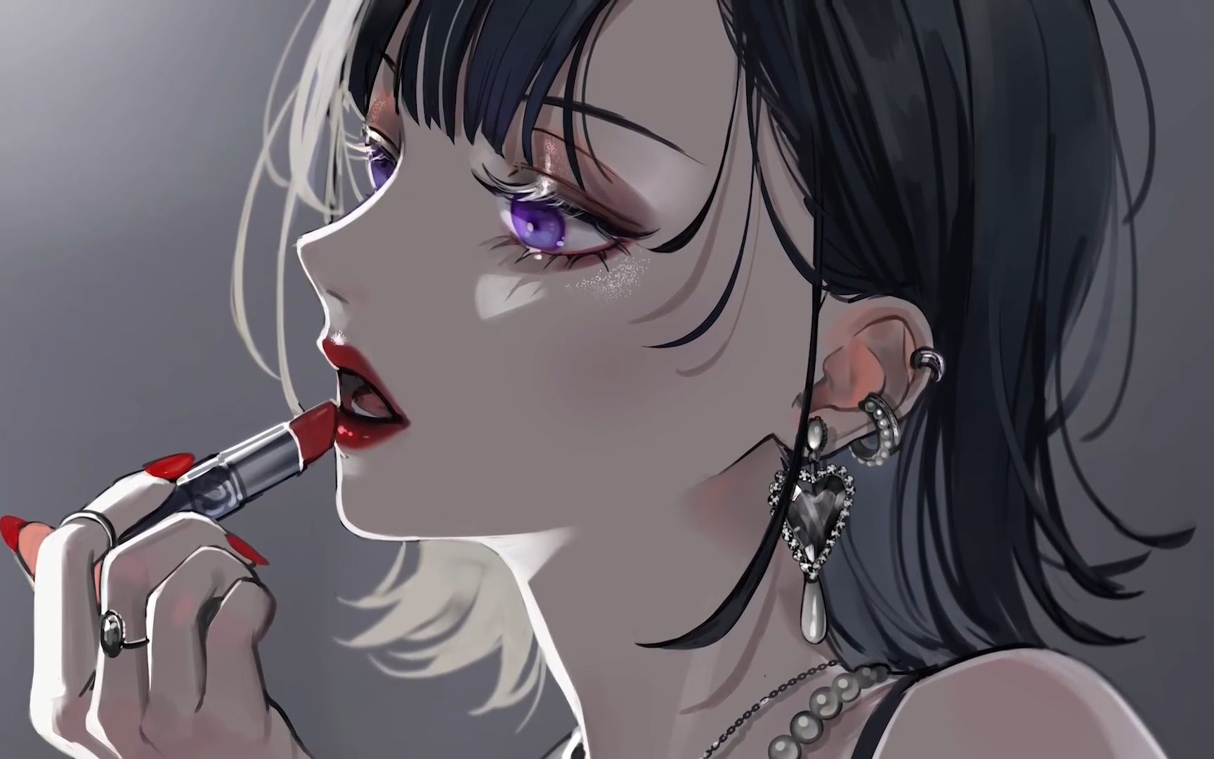 【板绘】油管画师taka-ciao的人物插图绘制-口红