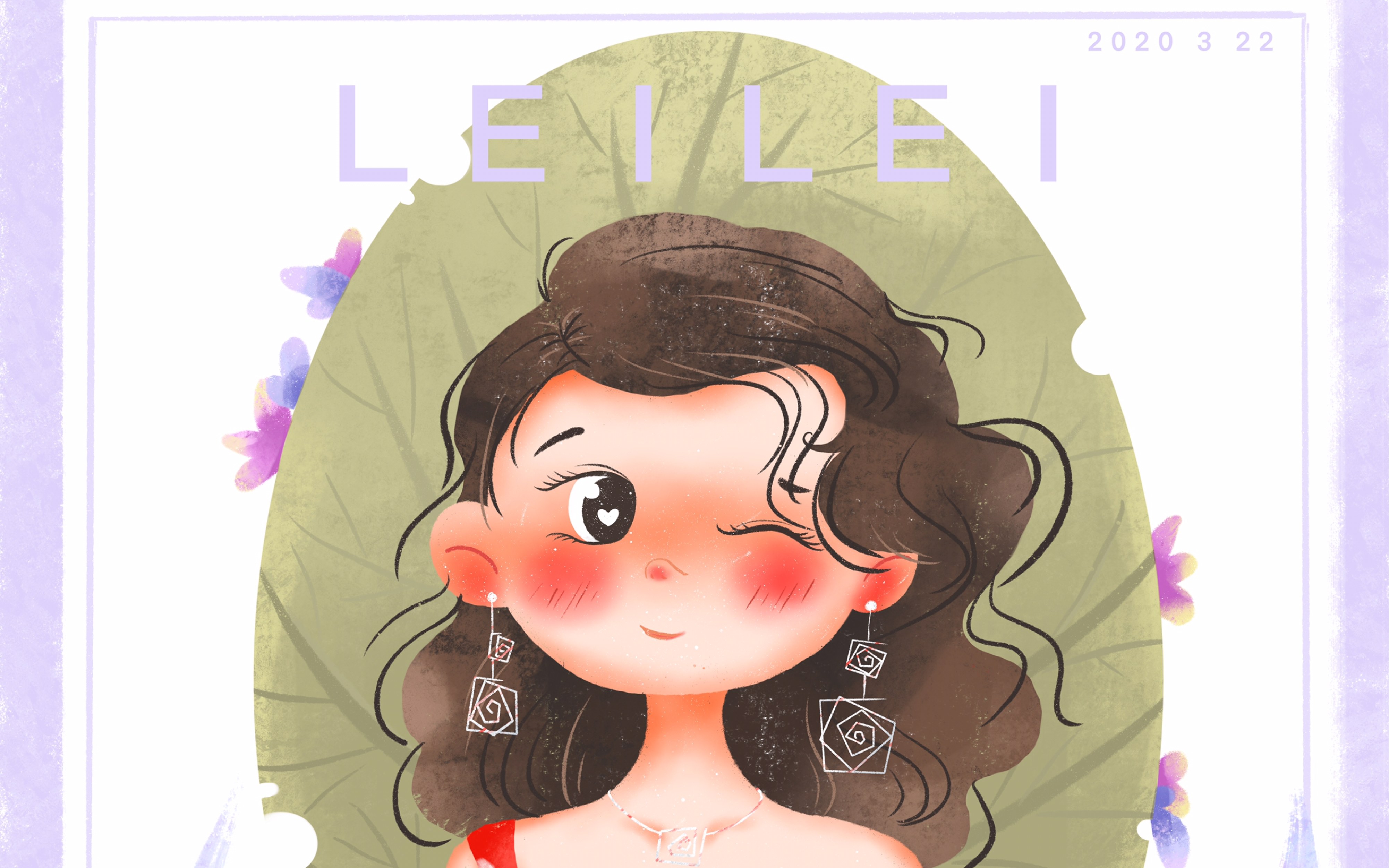 ipad插画练习文艺女孩绘画过程