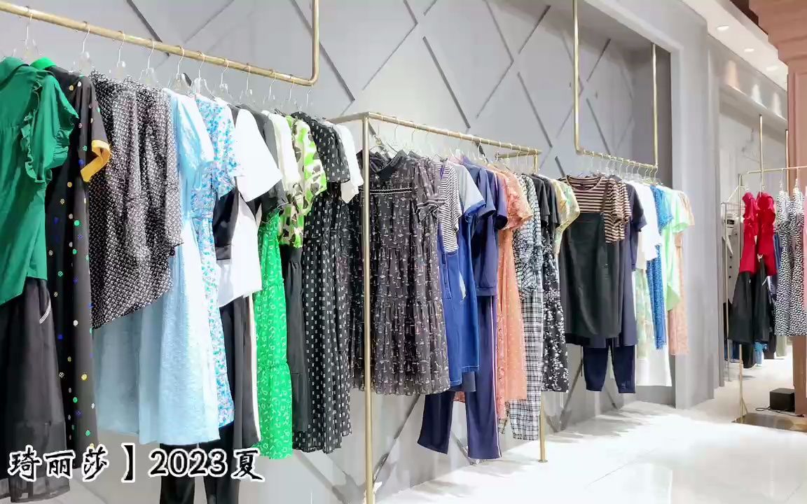 汉派旗舰品牌折扣女装琦丽莎专柜货源分份货源三标齐全