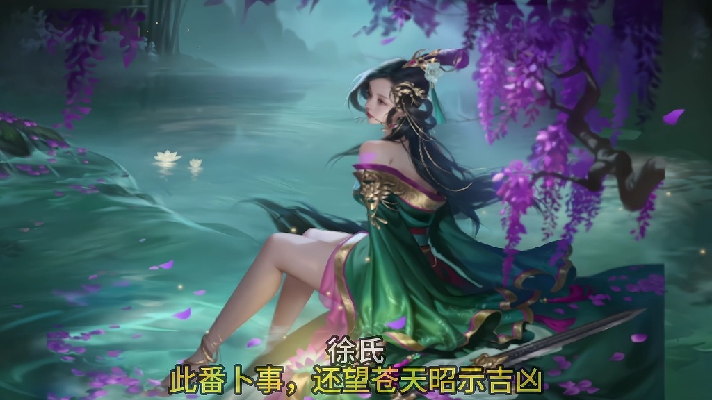 三国杀徐氏琪花瑶草动态皮肤台词,行事先卜,只为趋福避祸