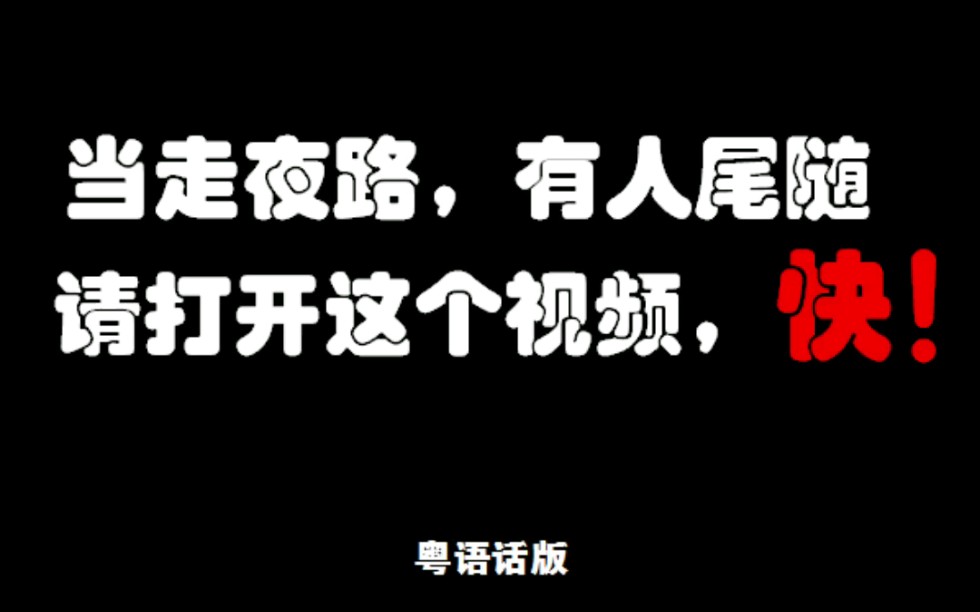 [图]走夜路，有人尾随！请打开这个视频，快！