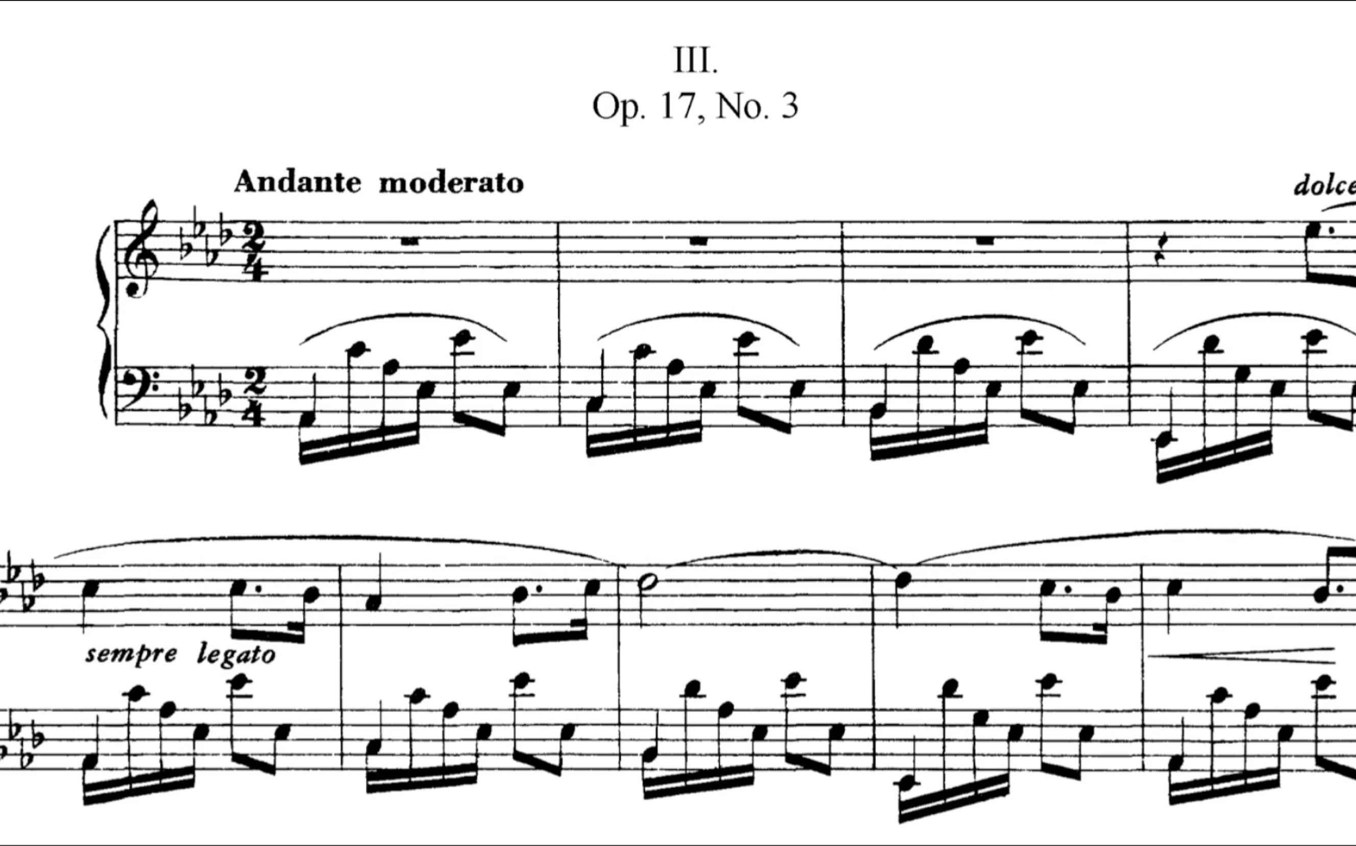 [图]Fuaré : Trois Romances sans paroles Op.17 No.3 福雷 ：无词浪漫曲三首 Op.17 No.3