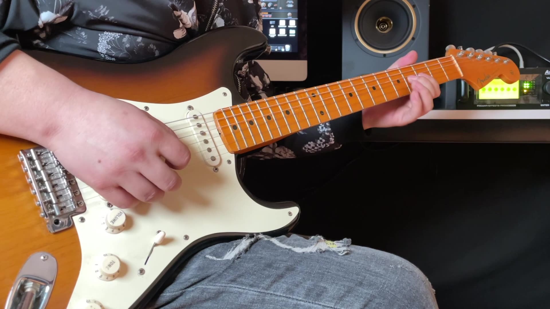 电吉他solo 独奏 演奏 fender ej签名款 fractal fx2改编翻弹林俊杰的