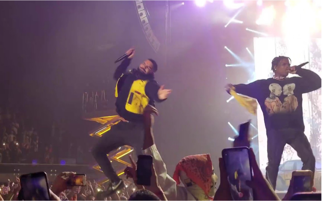 drake空降asap rocky演唱会《nonstop》