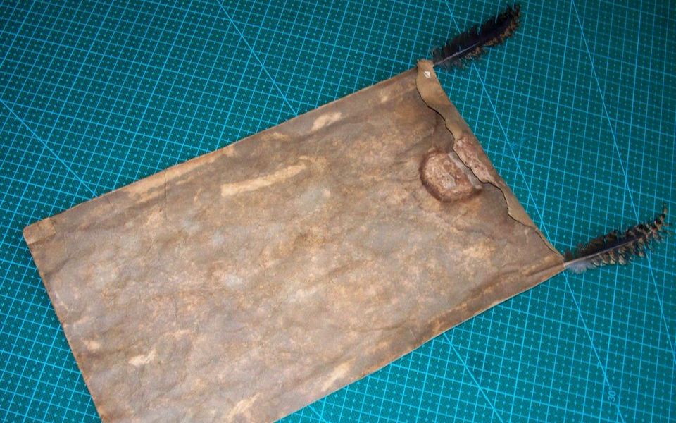 庸哉矫-119#元代羽书-羽檄-驿站复古鸡毛信-民俗文化馆展示品制作效果