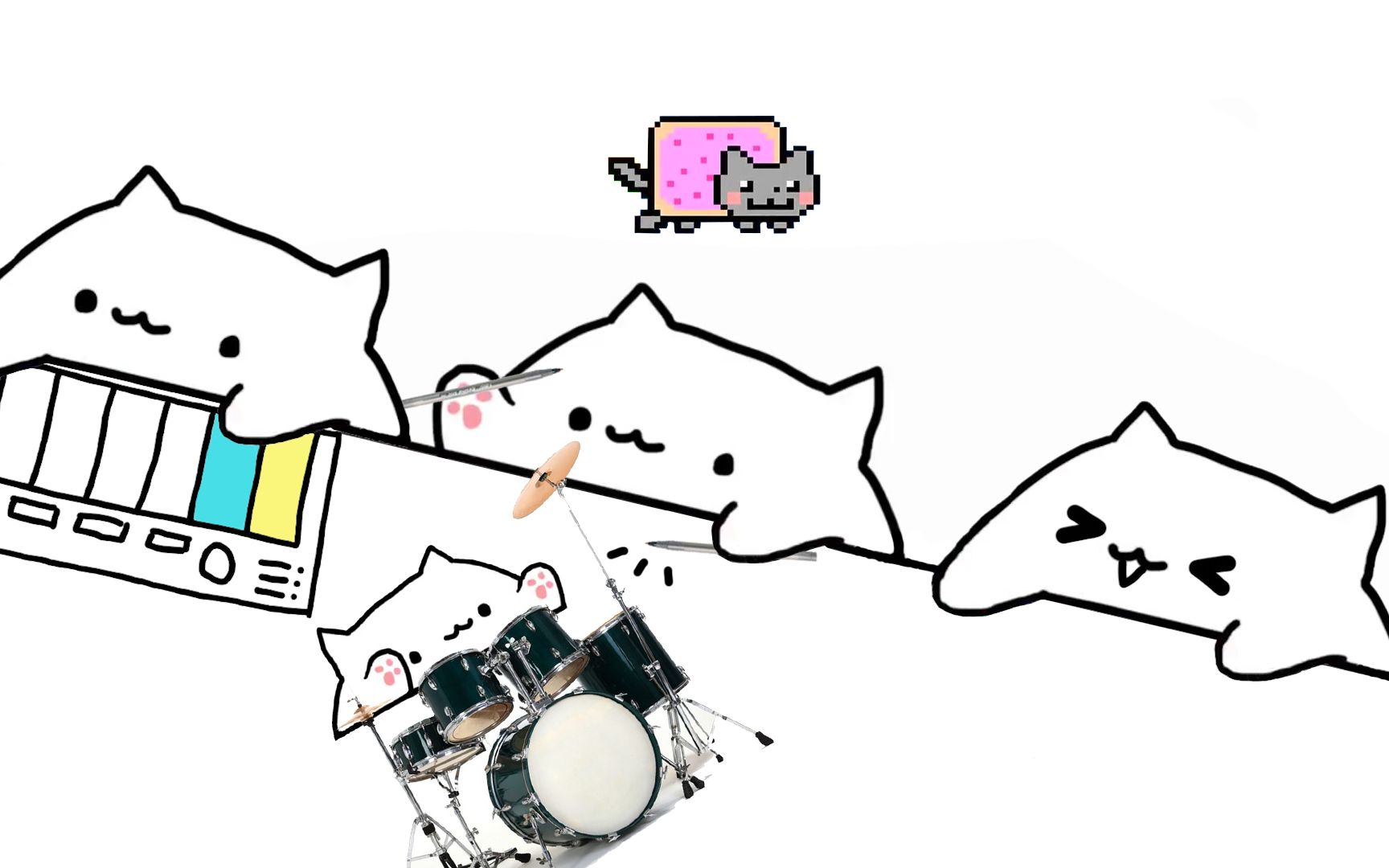 会敲笔的bongo cat(手鼓猫)