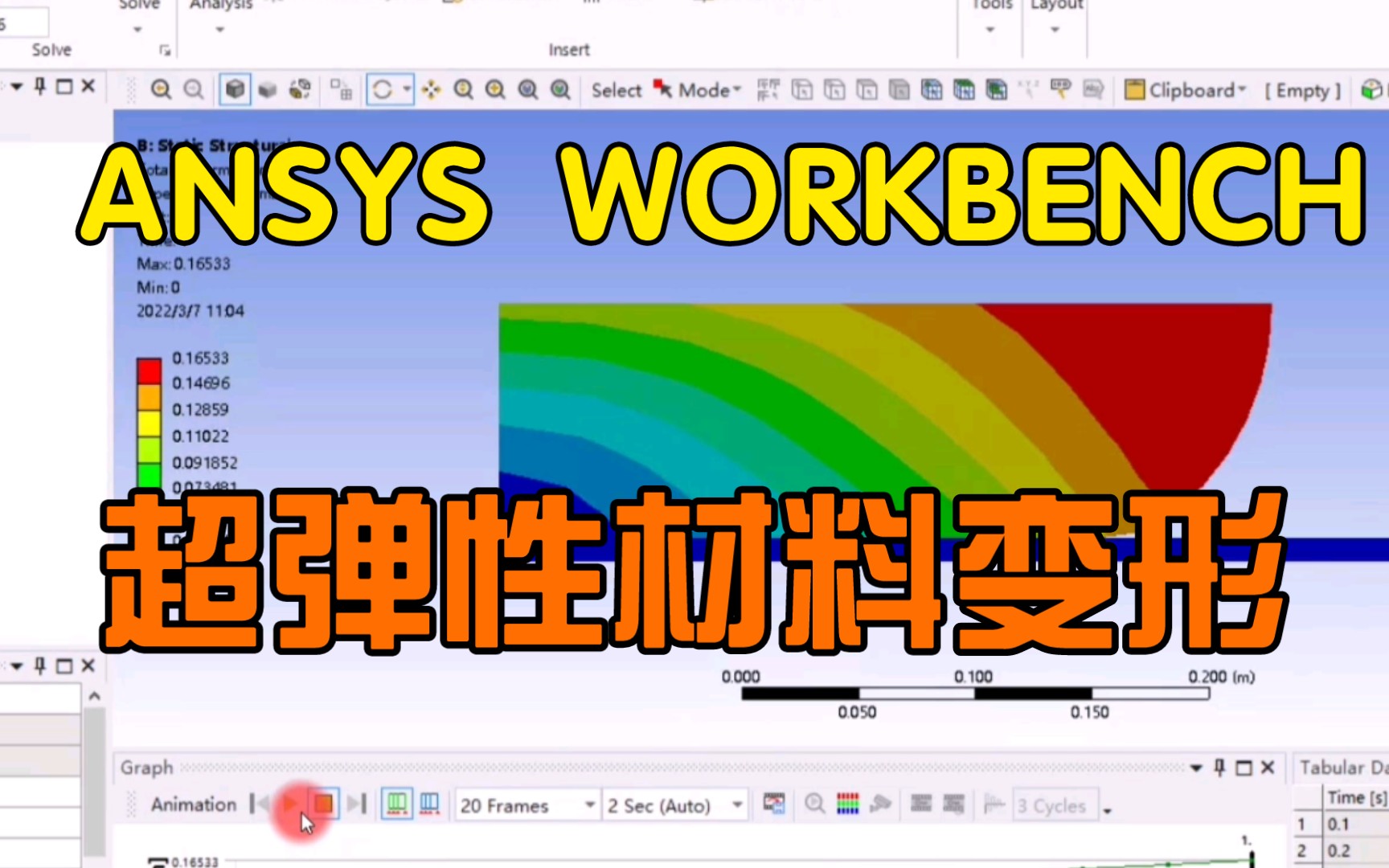 ANSYS WORKBENCH 超弹性材料变形计算哔哩哔哩bilibili