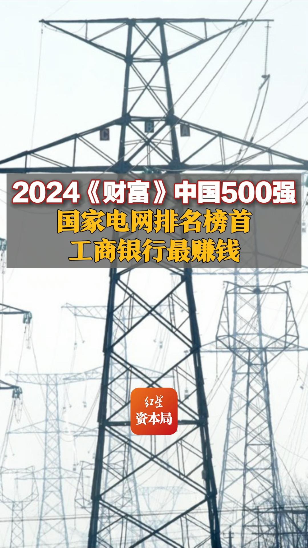 2024《财富》中国500强,国家电网排名榜首,工商银行最赚钱哔哩哔哩bilibili