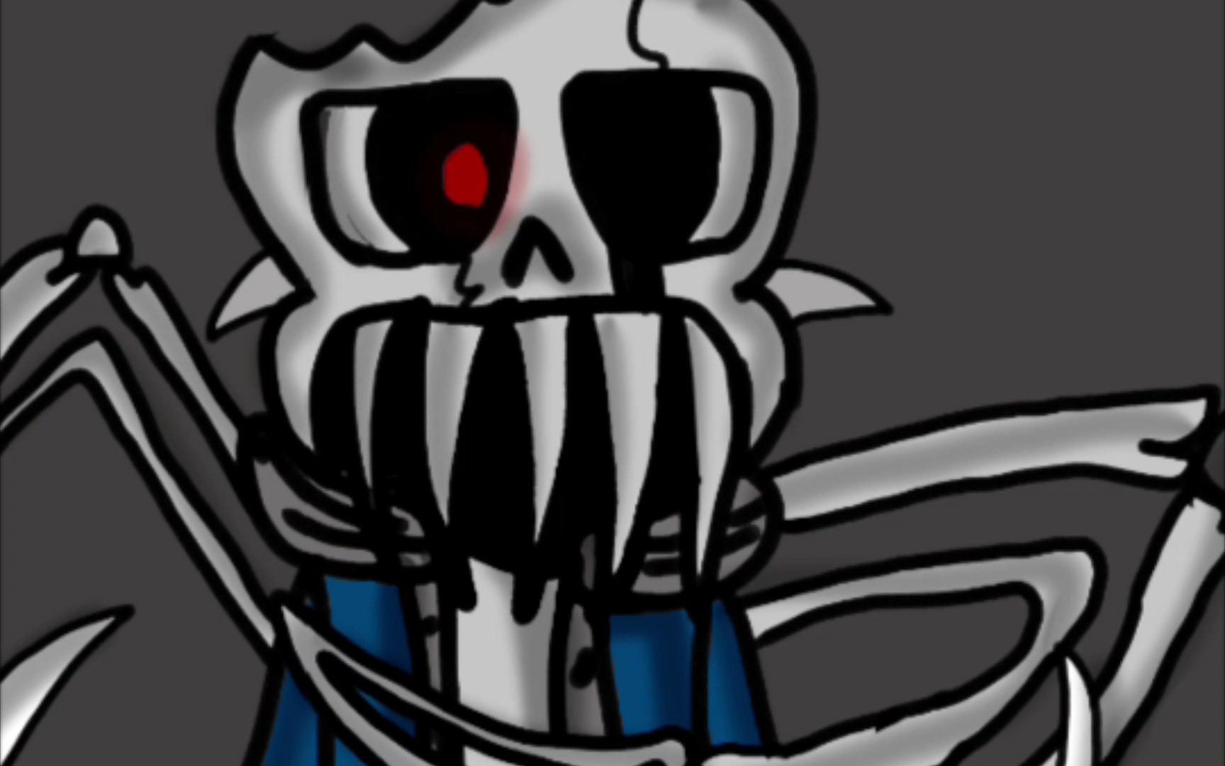 骨蜘刀sans普通绘画