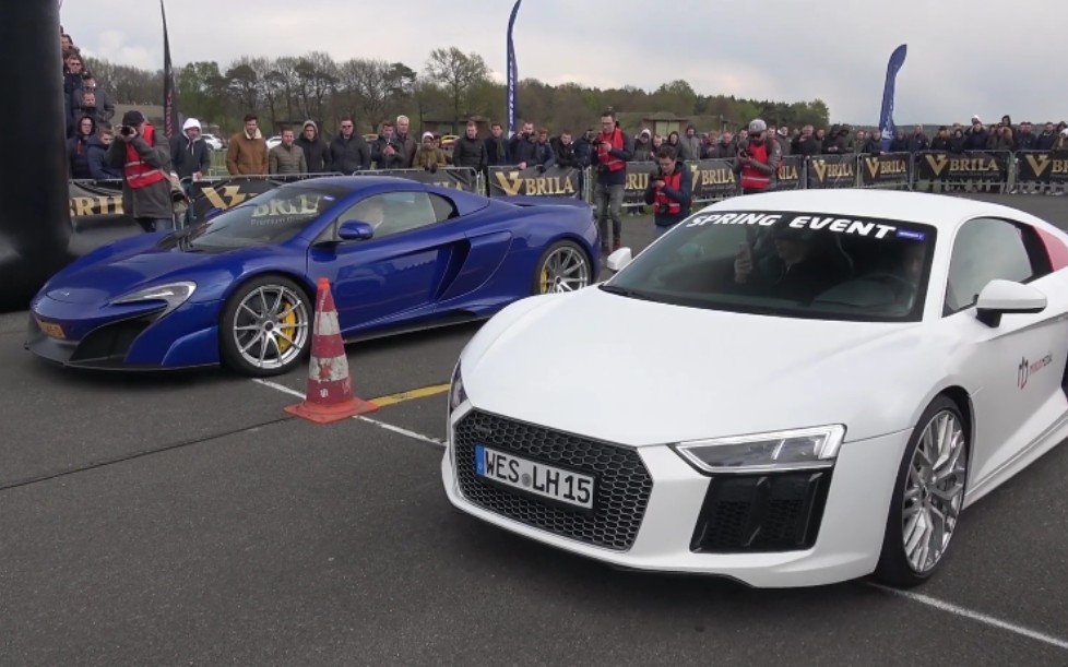 迈凯伦675lt spider vs 奥迪r8 v10 plus vs 奥迪tt rs