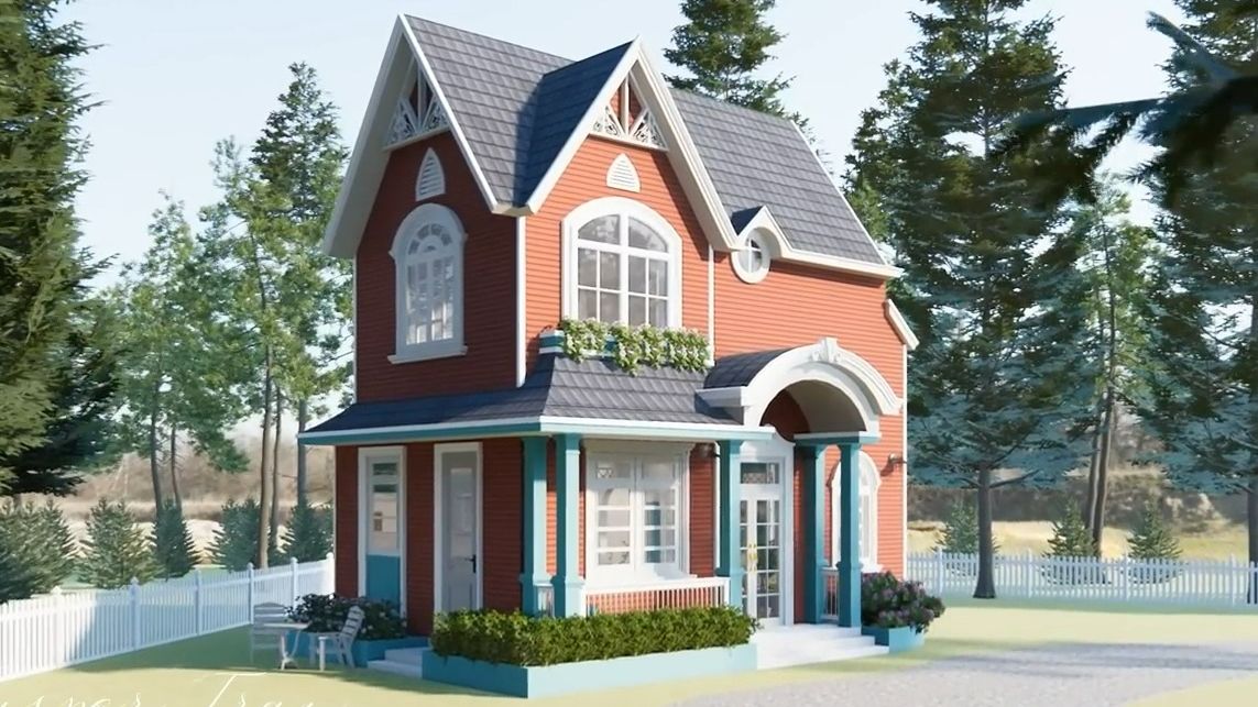 童话里的城堡9x5米参观这个迷人而诱人的小房子设计效果图【搬运】