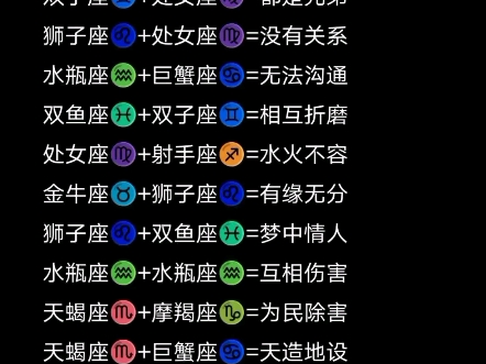 十二星座恋爱排行榜哔哩哔哩bilibili