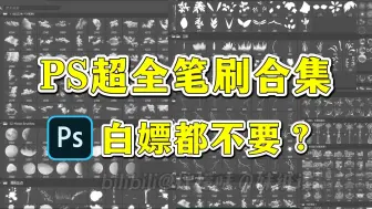 Tải video: ps画画必备笔刷大合集，每一套都很厉害！！一共9999+款笔刷附安装包及导入教程，新手必备！无偿分享【PS|ps笔刷分享】