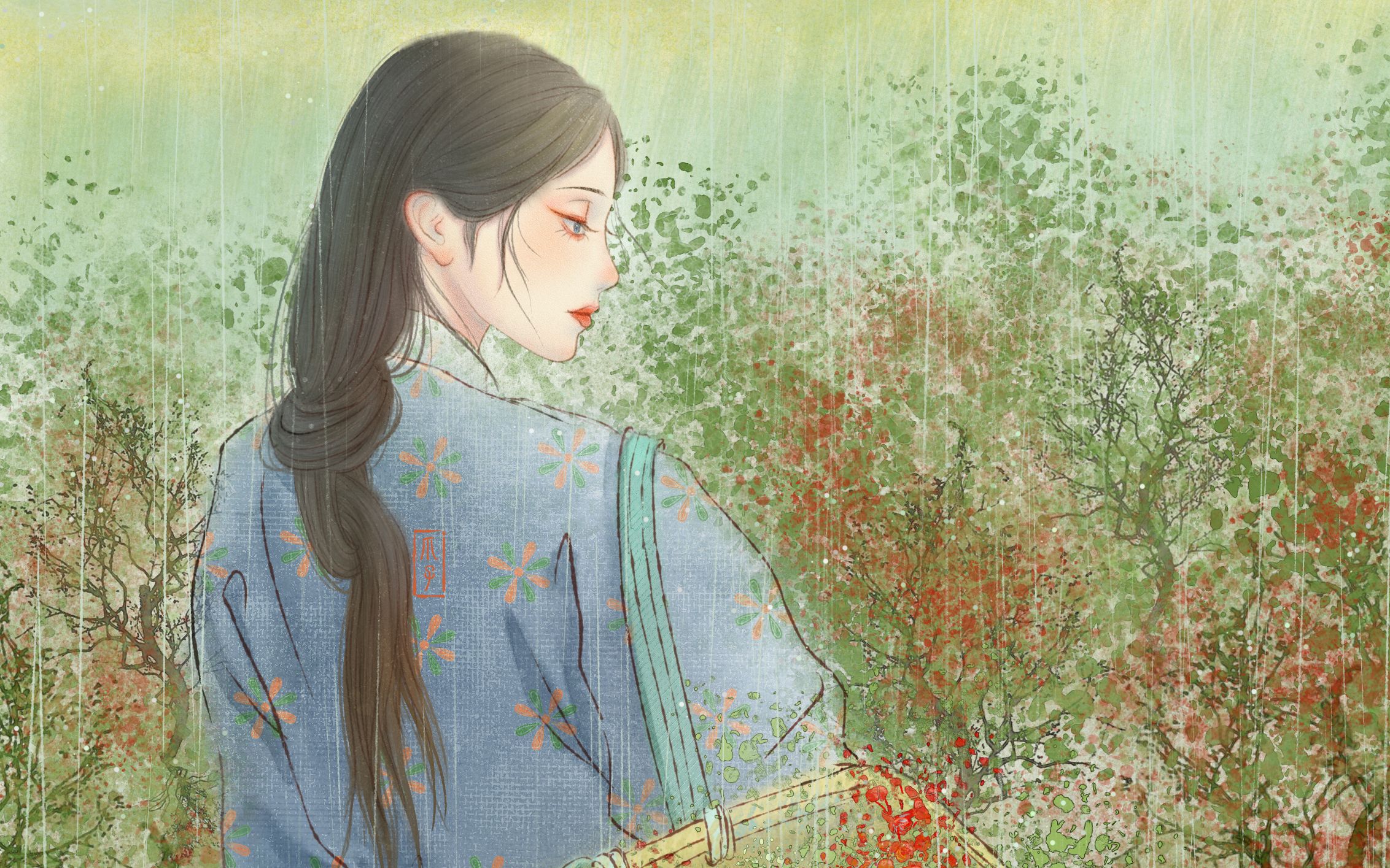 活动作品ps板绘诗经系列插画椒聊