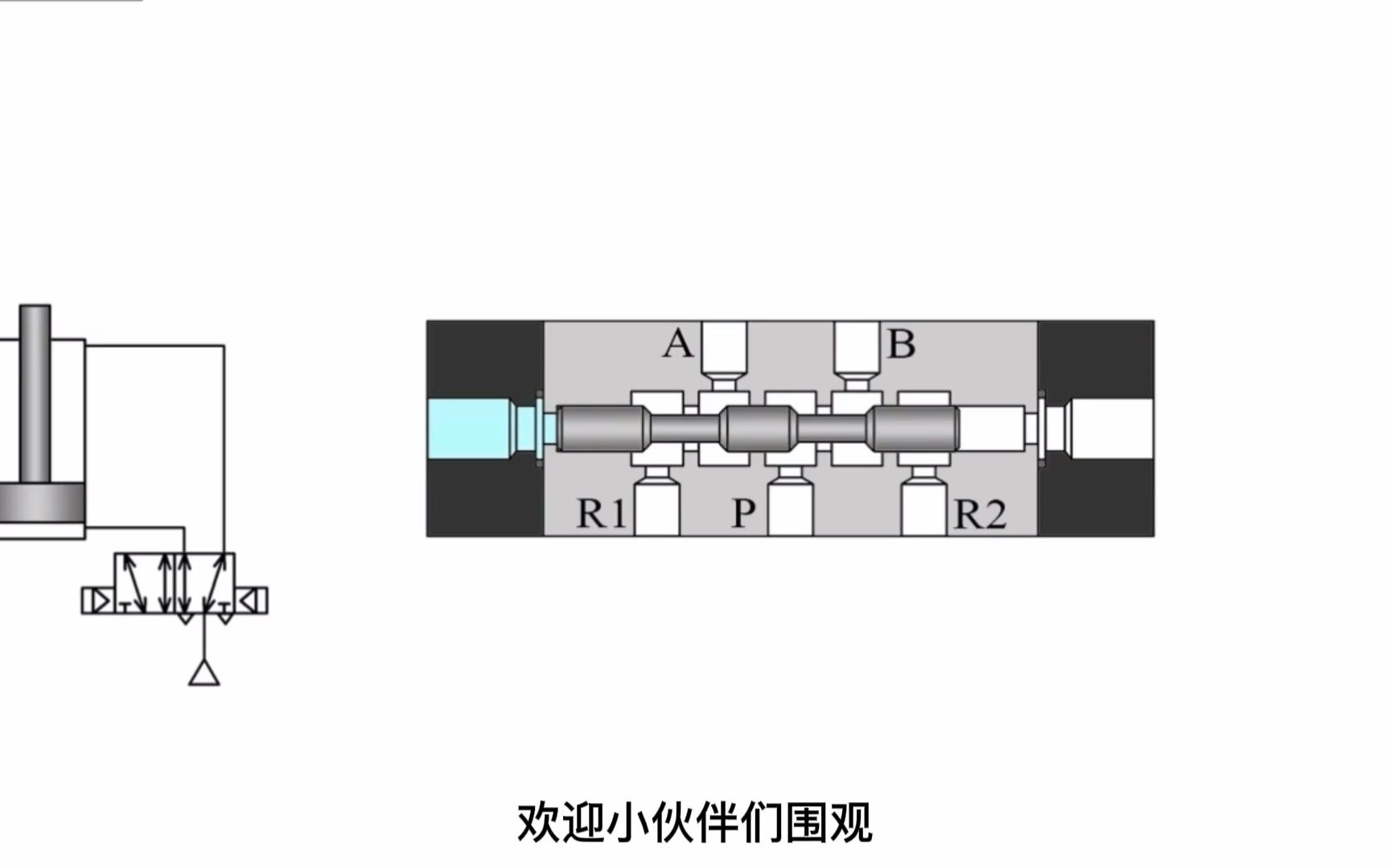 电磁阀五位三通图解图片