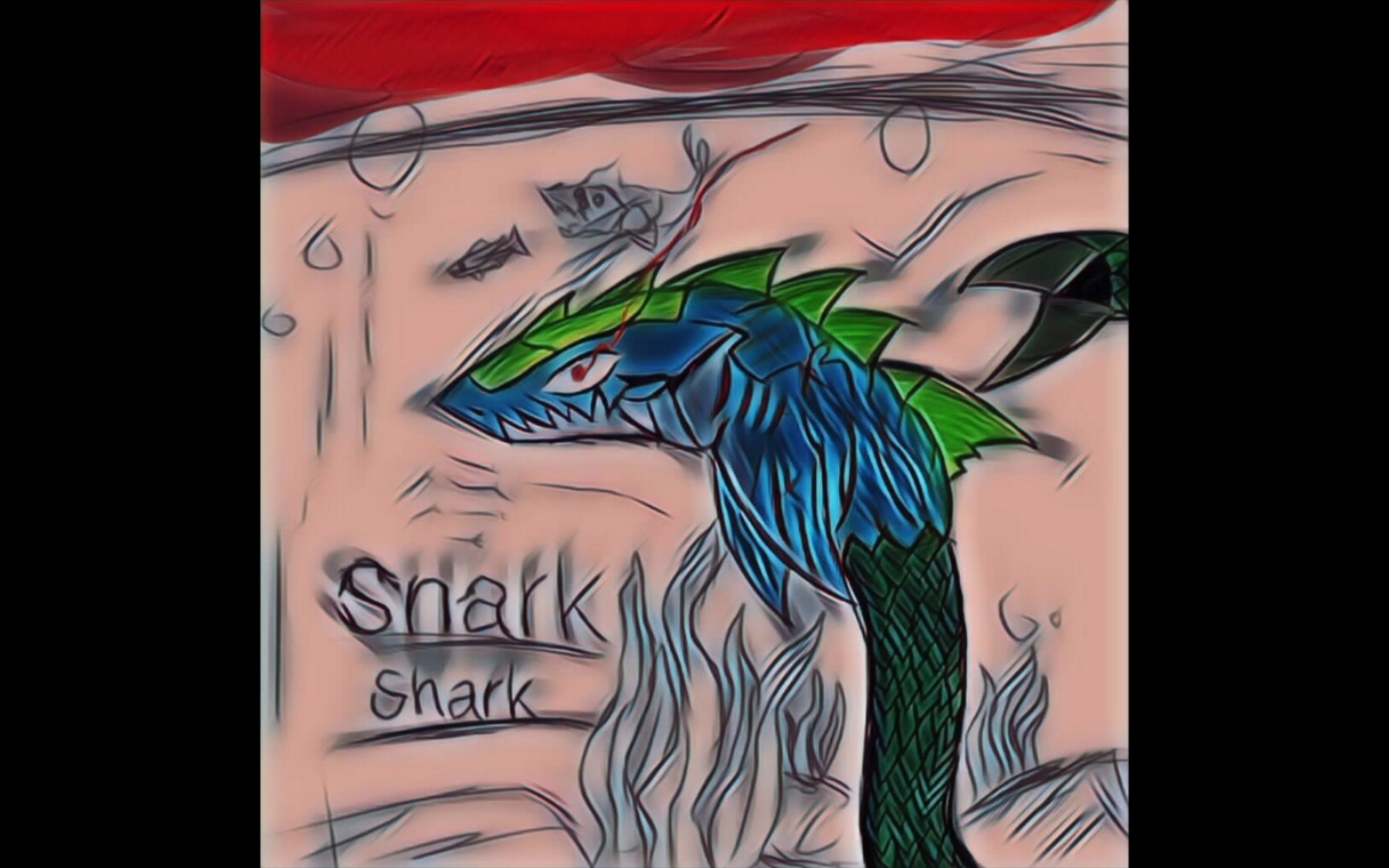 [指绘]饥饿鲨同人蛇鲨绘画!