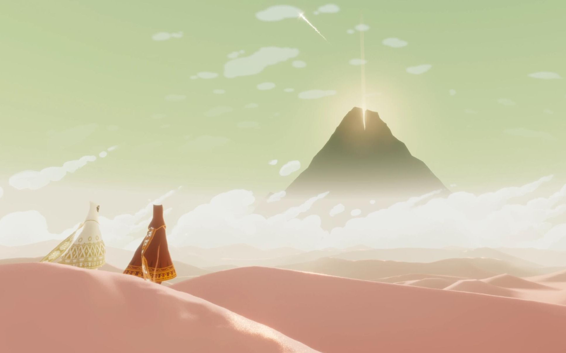 【风之旅人】偶遇白袍旅人,结伴而行.