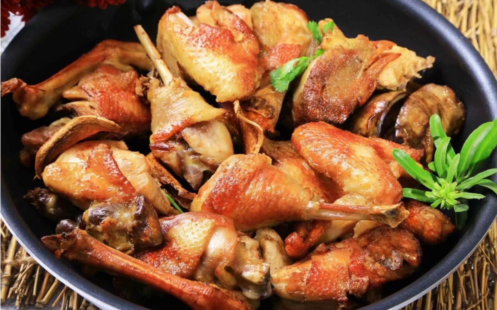 香煎鸡 干煎鸡 河田鸡 煎鸡半成品试做