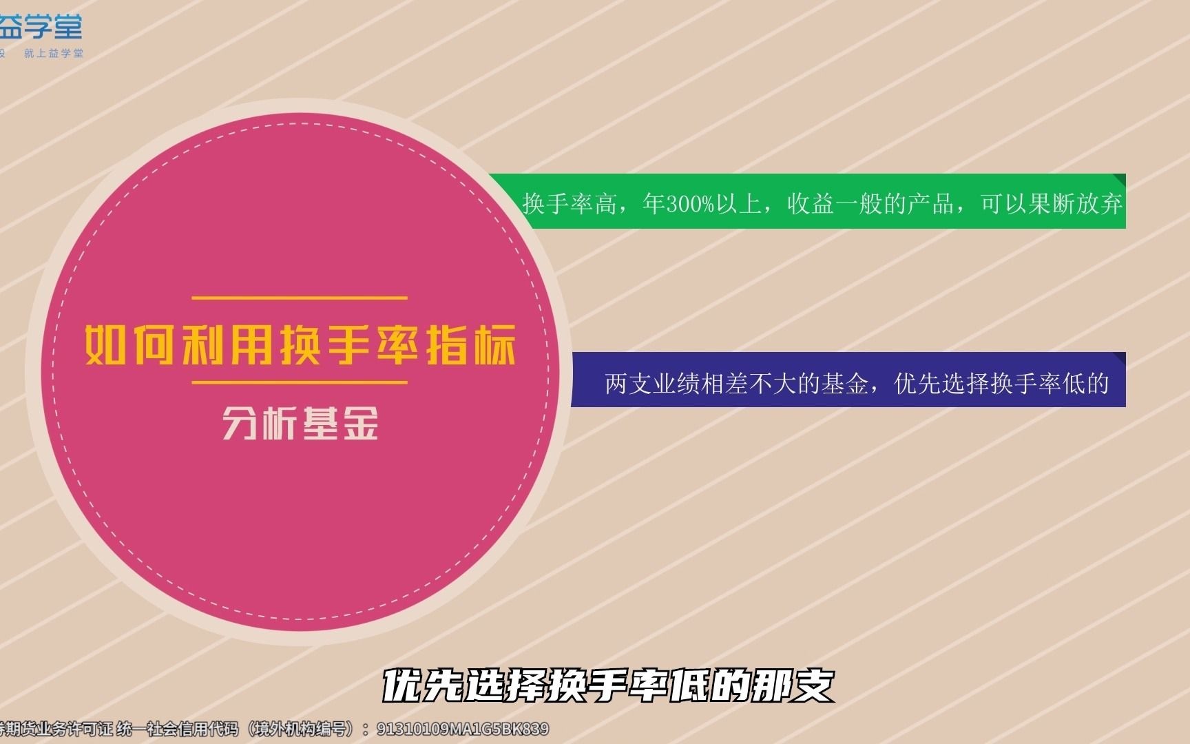 第二课 如何根据基金换手率分析基金 ——益学理财云课堂哔哩哔哩bilibili