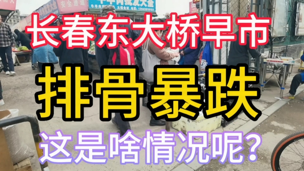 实拍东北长春东大桥早市,排骨暴跌,这是啥情况呢?哔哩哔哩bilibili