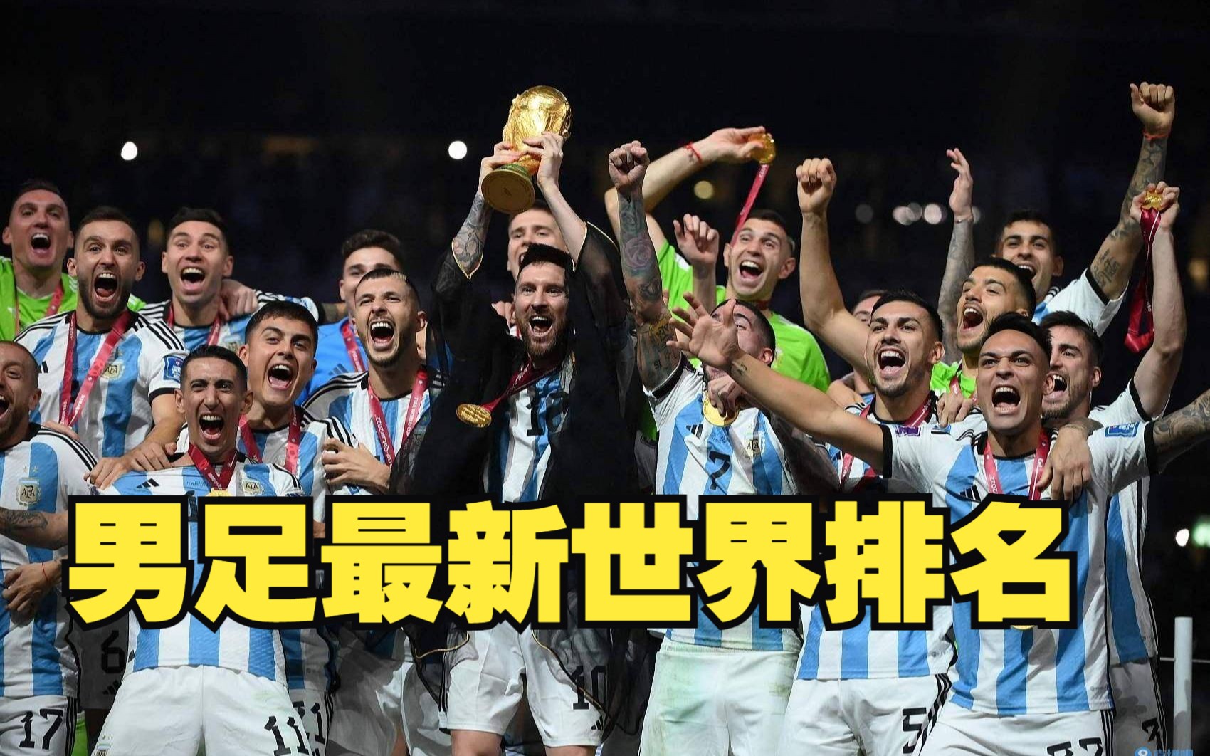 FIFA男足最新世界排名,阿根廷排名第一,法国第二,葡萄牙第九!哔哩哔哩bilibili