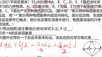 【2022中考化学】2021年平房区期末：如何通过两种颜色沉淀推断