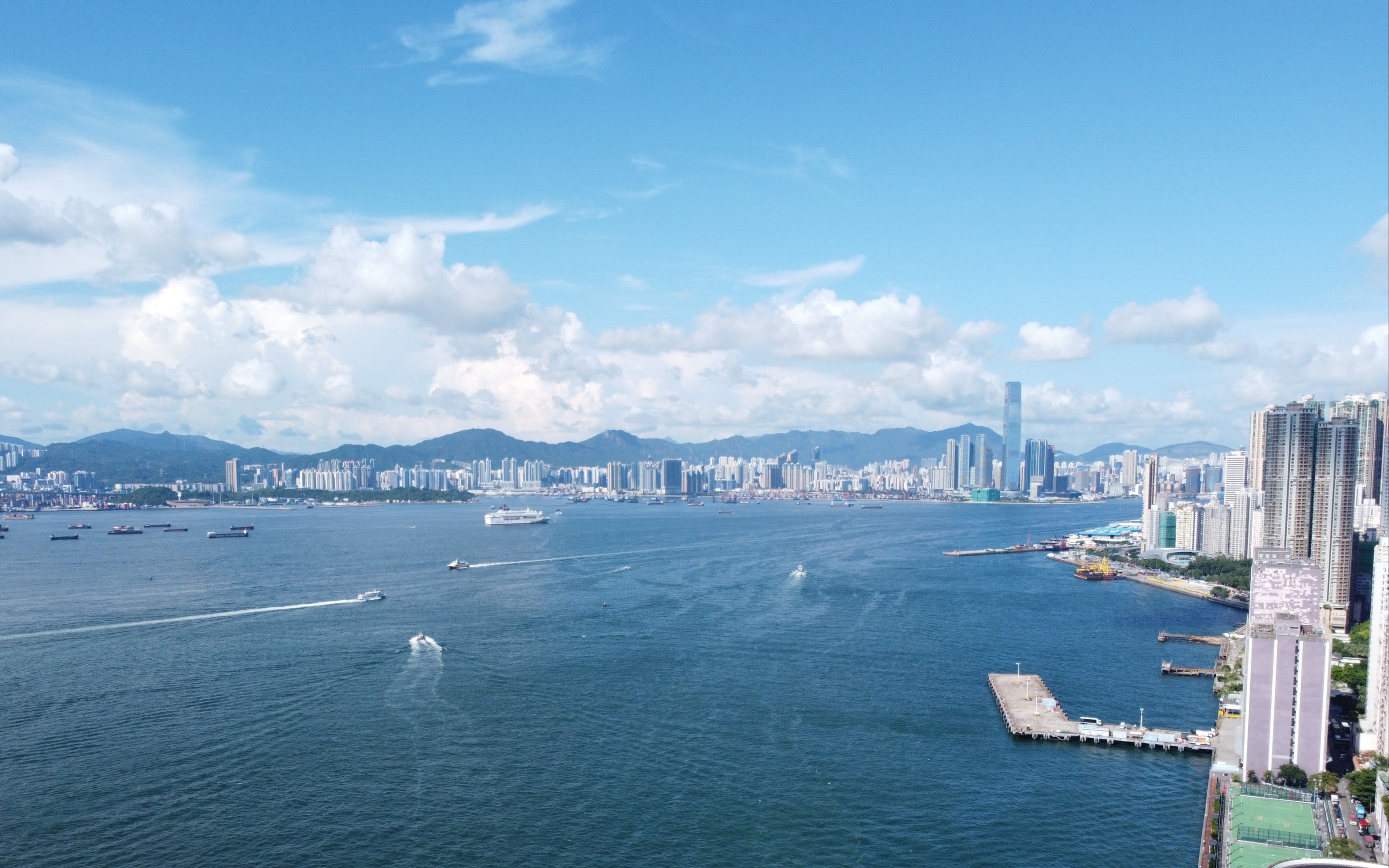 香港岛(西环泳棚 西环码头)航拍_哔哩哔哩 (゜-゜)つロ 干杯~-bili